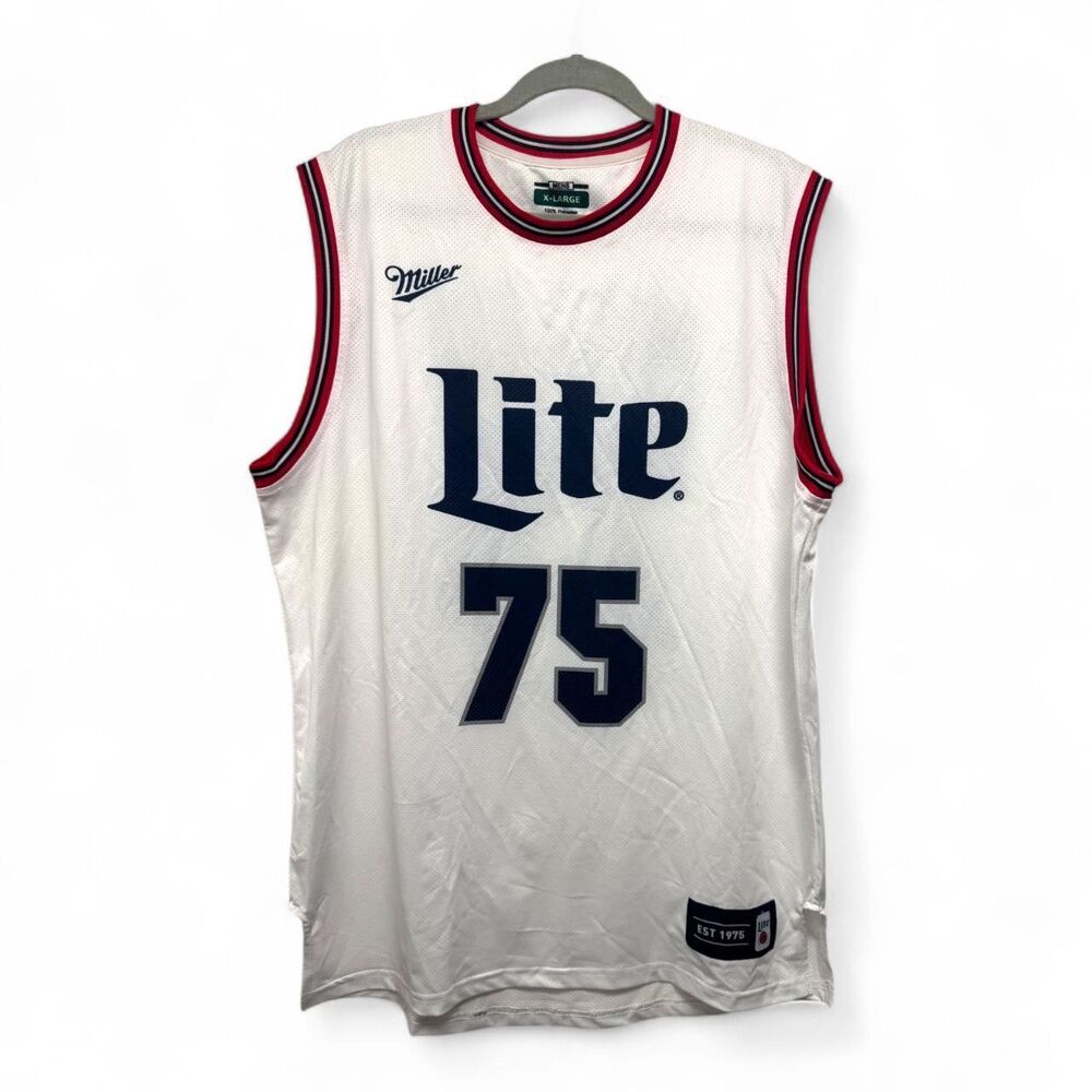 Miller Lite Men's Basketball Jersey #75 Men’s Size XL